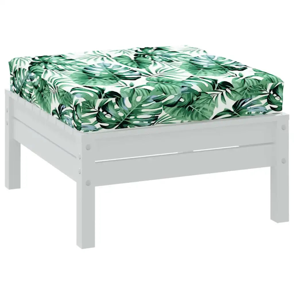 Cuscino Pallet Motivo a Foglie 60x60x9,5 cm in Tessuto Oxford 379182