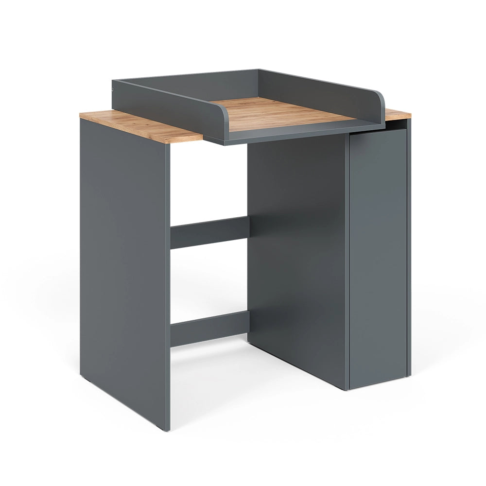 Mobile lavatrice Viktor Antracite/Rovere dorato 93.6 x 88.2 cm 2 parti con fasciatoio Vicco