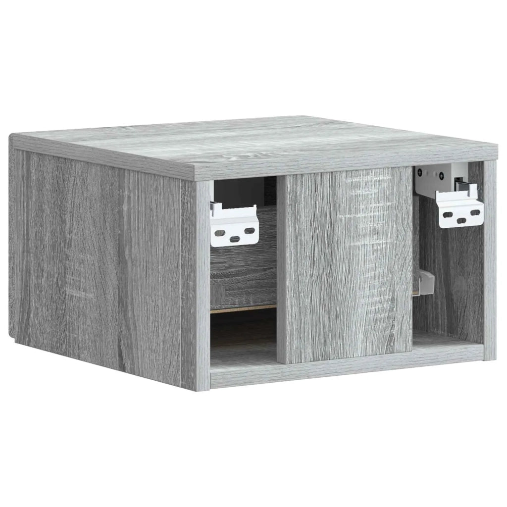 Mobiletto da notte a muro 2 pcs Grigio Sonoma 34,5 x 33 x 20 cm 898608