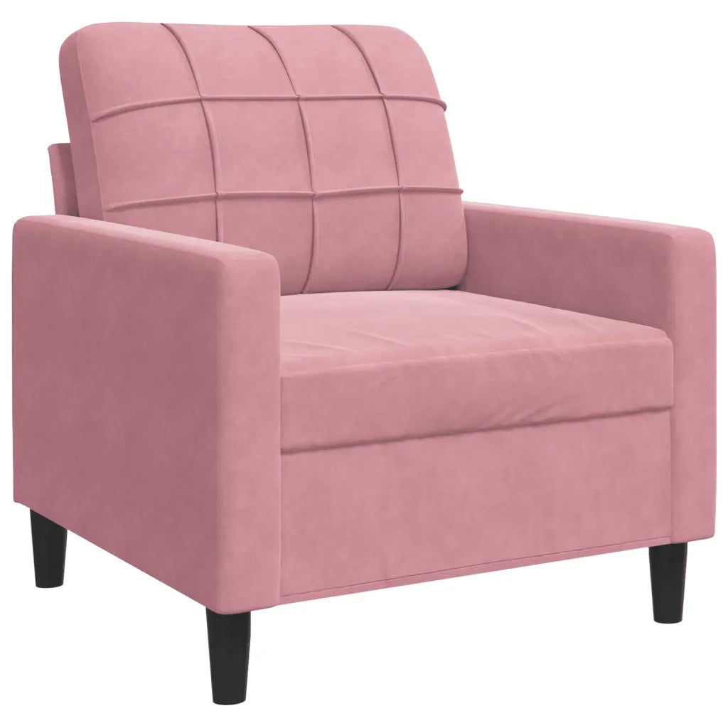 Poltrona | Sedia Relax Rosa 60 cm Velluto