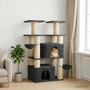 Albero per gatti con pali per graffiare in sisal 2 pz 147 cm 3422902