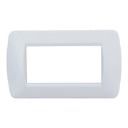 Placca Plastica Serie Space 4P Colore Bianco Satinato Compatibile Con Bticino Living Light