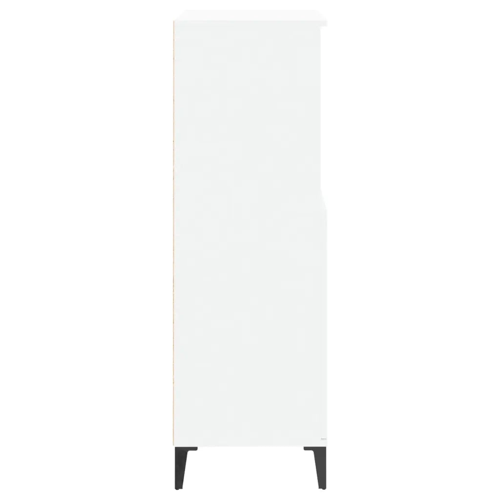 Credenza Alta Bianca 60x36x110 cm in Legno Multistrato