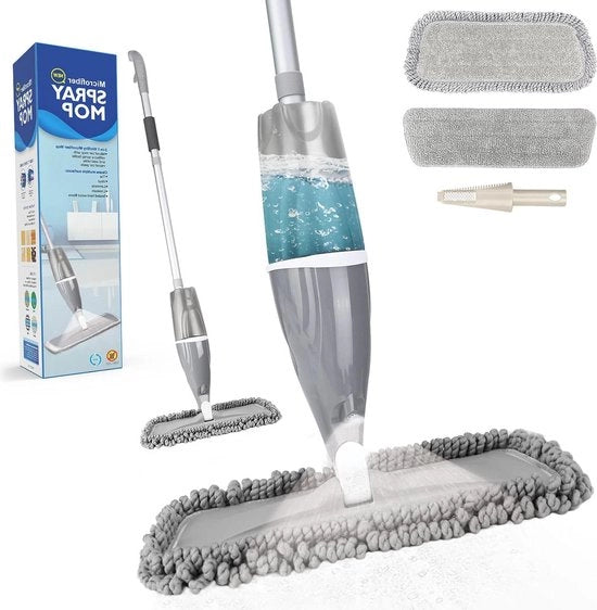 Spazzolatore a spruzzo 640ml - microfibra - pannelli riciclabili gratuiti - flacone riutilizzabile - pavimento in legno laminato - piastrelle - spazzolatore multiuso