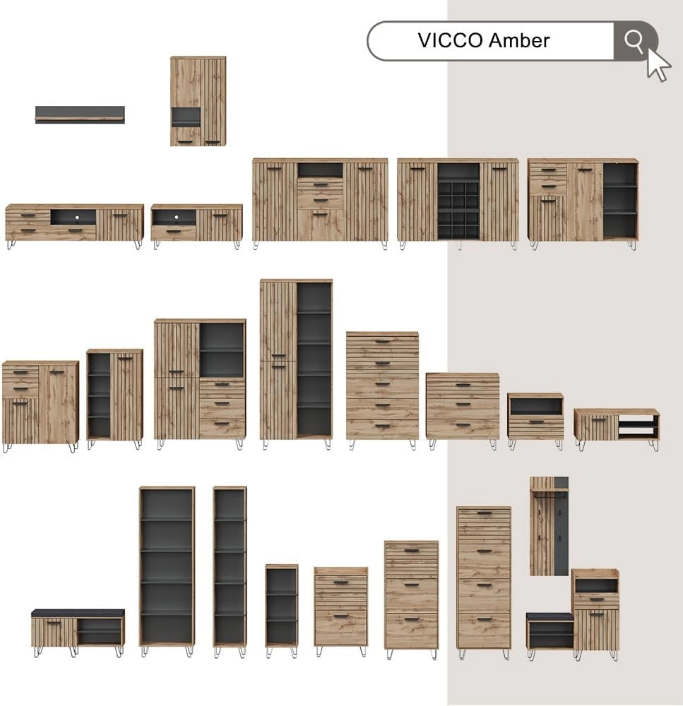 Armadio a muro Amber, Marrone, 60.2 cm con 2 porte, con vano portaoggetti per spazio aggiuntivo