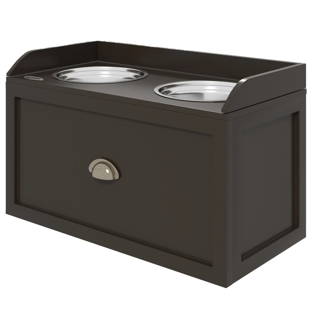 Tavolo da Pranzo Elevato per Cani ¨C zephmum ¨C 63x30x36 cm Marrone