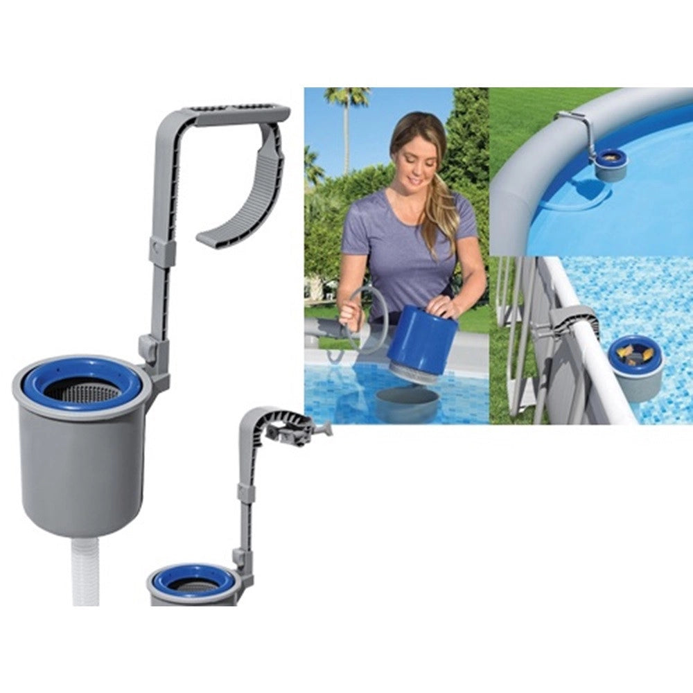 Trade Shop - Skimmer Filtro Di Superficie Da Parete Per Pulizia Piscina Fuori Terra 58233 -