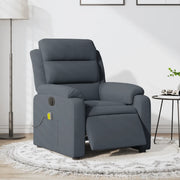 Poltrona Massaggiante Reclinante Elettrica Grigio Scuro Velluto 3205082