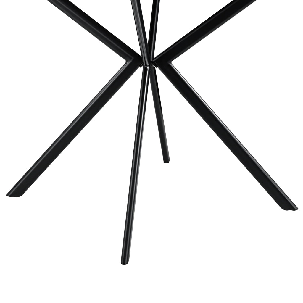 Tavolo da pranzo da cucina per 2 persone MDF e metallo 78 cm nero 03_0004118