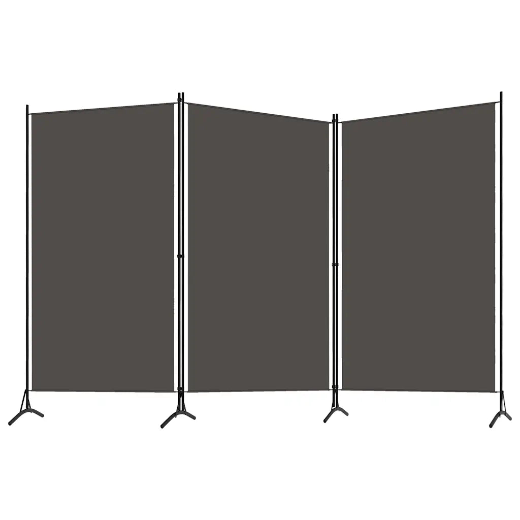 Paravento a 3 Pannelli-Divisorio Antracite 260x180 cm
