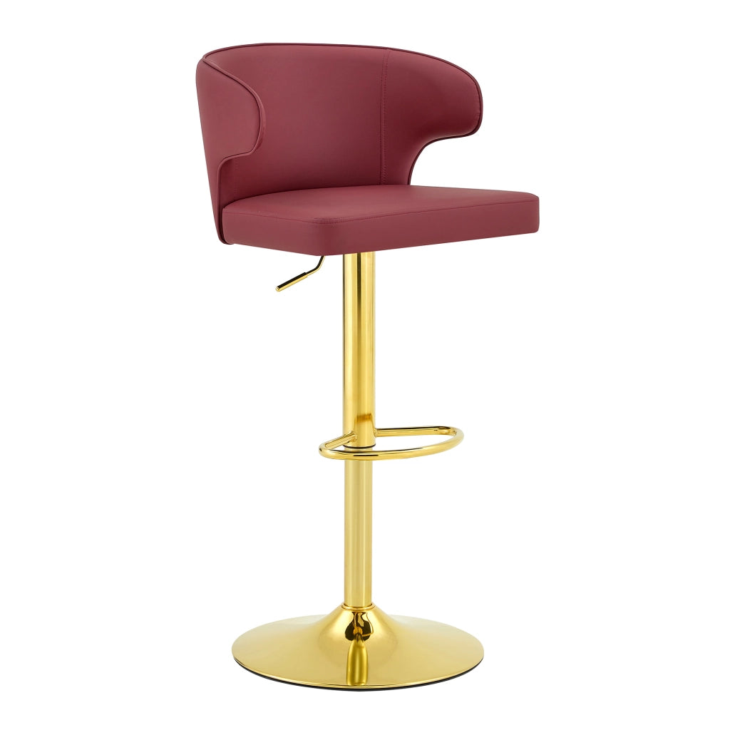 SGABELLO DA BAR Girevole Regolabile 85-110 cm Rosso PU
