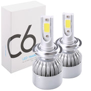 Trade Shop - Coppia Lampade Anabbaglianti Abbaglianti C6 Hb3 9005 6000k Led 8v-48v F 36w/3800lm Auto Moto -