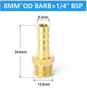 Collettori in rame - 10 pezzi 8mm OD - Connettori BSP maschi - Connettori a knel - Temperatura bassa - Installazione efficiente - Fitting di tubo