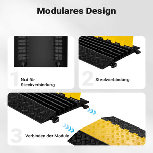 Canalina passacavi carrabile, 930x540x55mm, 5 canali, max 30 t, Pedana copricavo