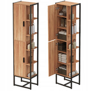 Mobile da bagno a colonna alto, stile loft industriale, moderno, marrone chiaro