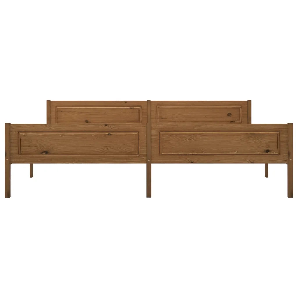 Giroletto in Legno Massello di Pino Marrone Ambrato 200x200 cm 322116