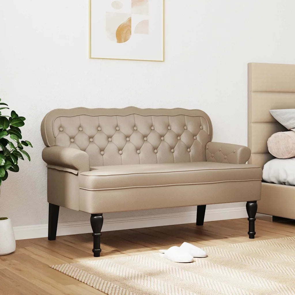 Panca Chesterfield Cappuccino 119,5 x 64,5 x 75 cm 42019298