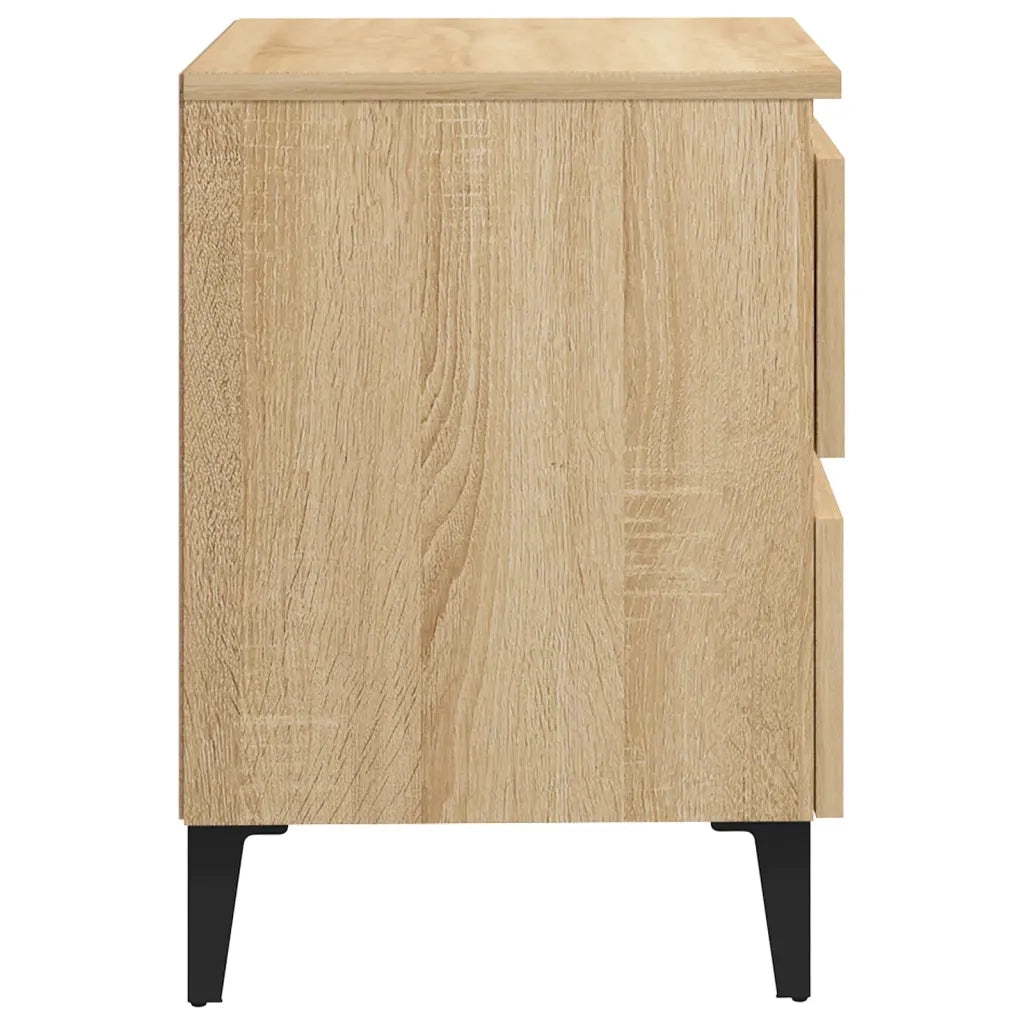 Comodini 2 pz-Set di 2 Tavolino da notte Rovere Sonoma 40x35x50 cm in Legno Multistrato