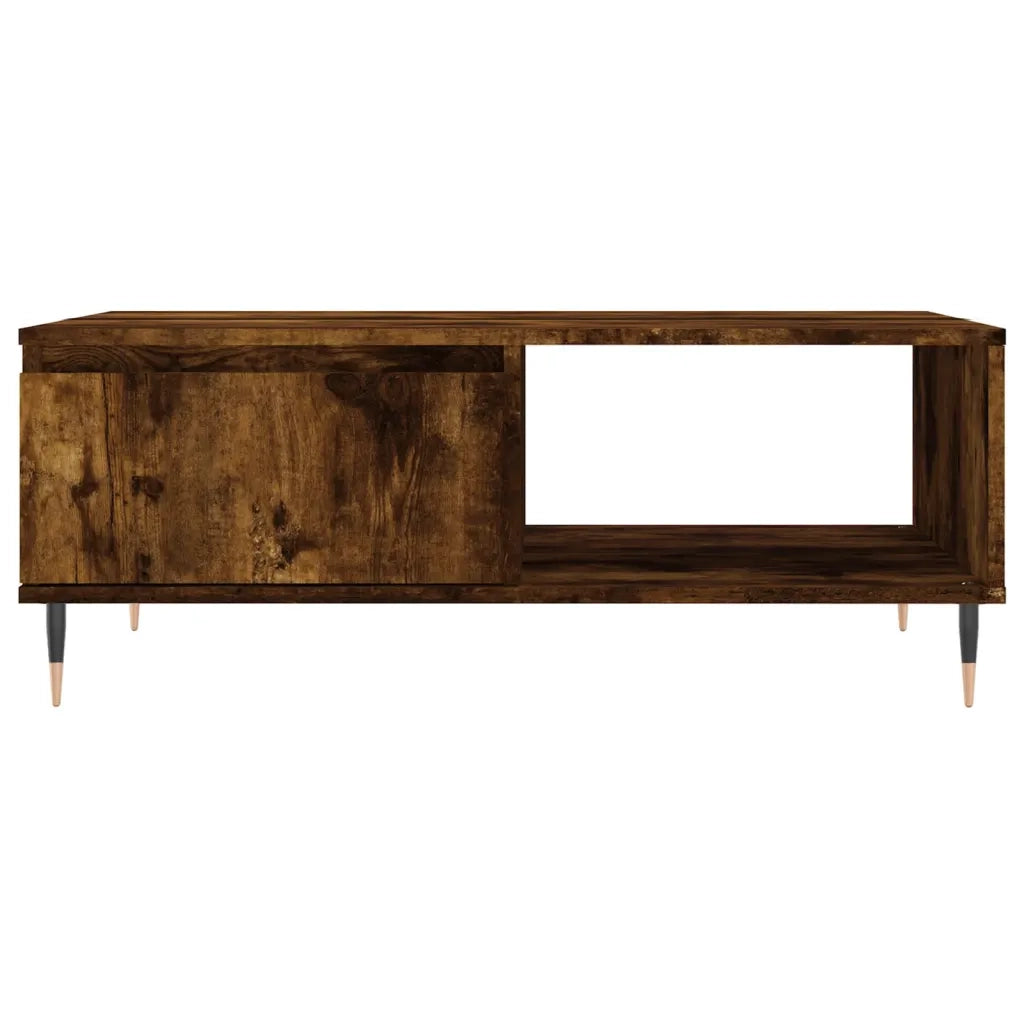 Tavolino da Salotto Rovere Fumo 90x60x35cm in Legno Multistrato 827057