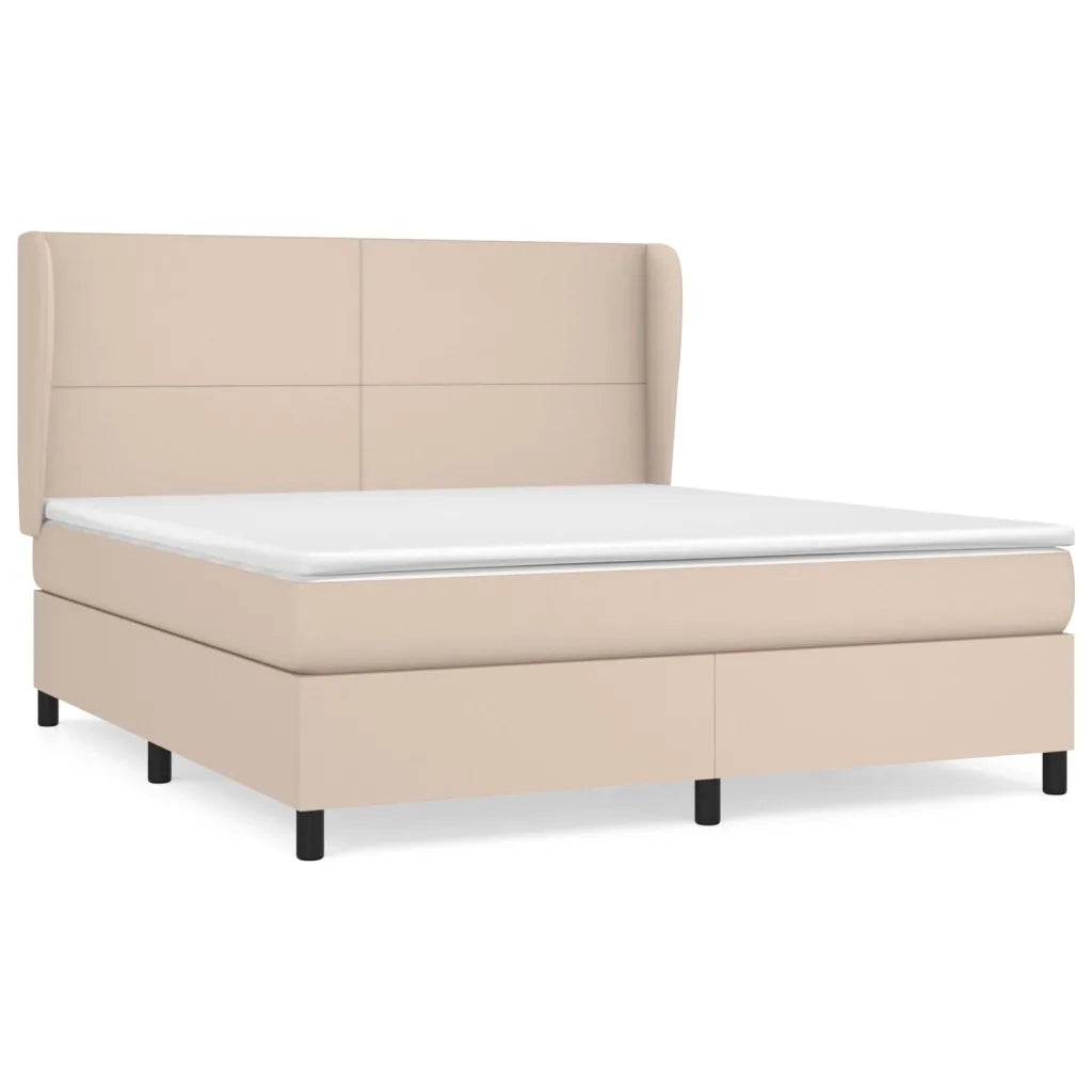 Giroletto a Molle con Materasso Cappuccino 180x200cm Similpelle 3128930