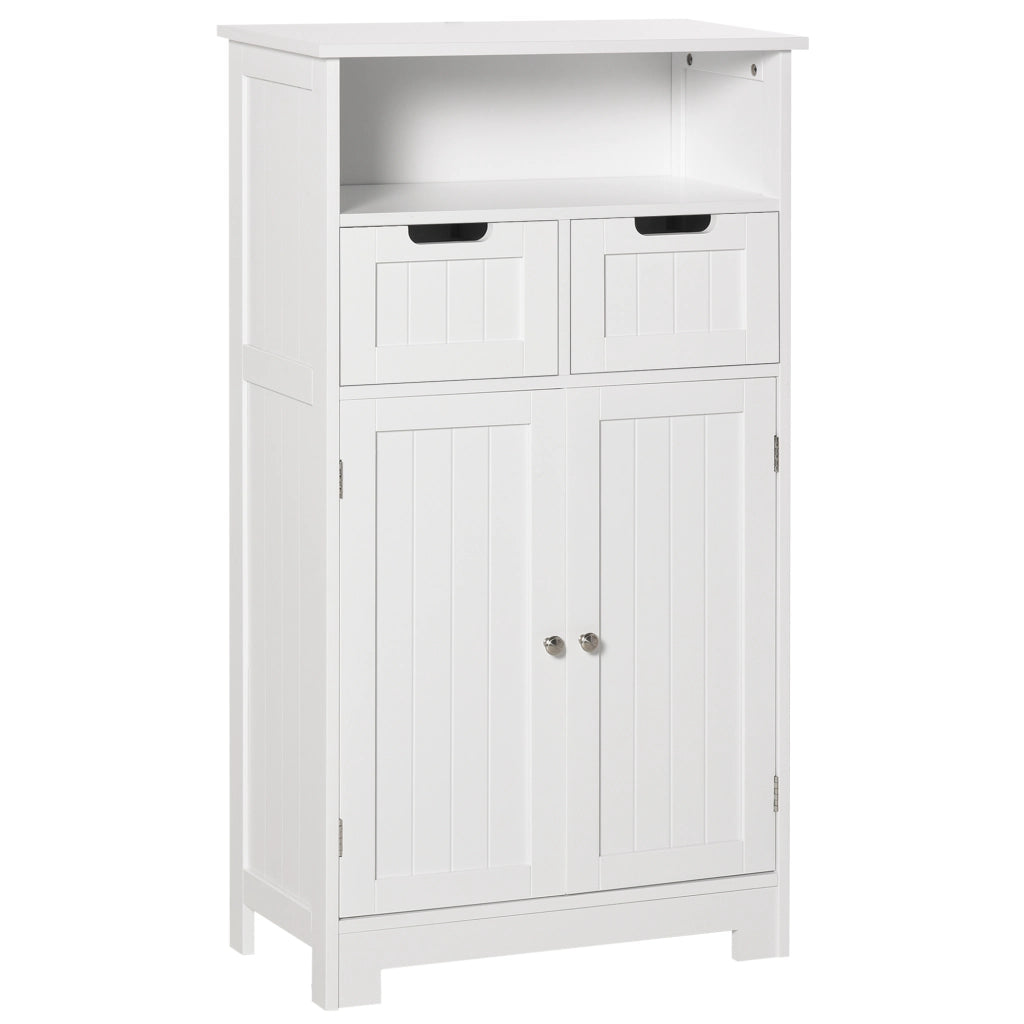 Armadio con 2 ante e 2 cassetti ¨C zephmum ¨C bianco 60x30x108,8 cm