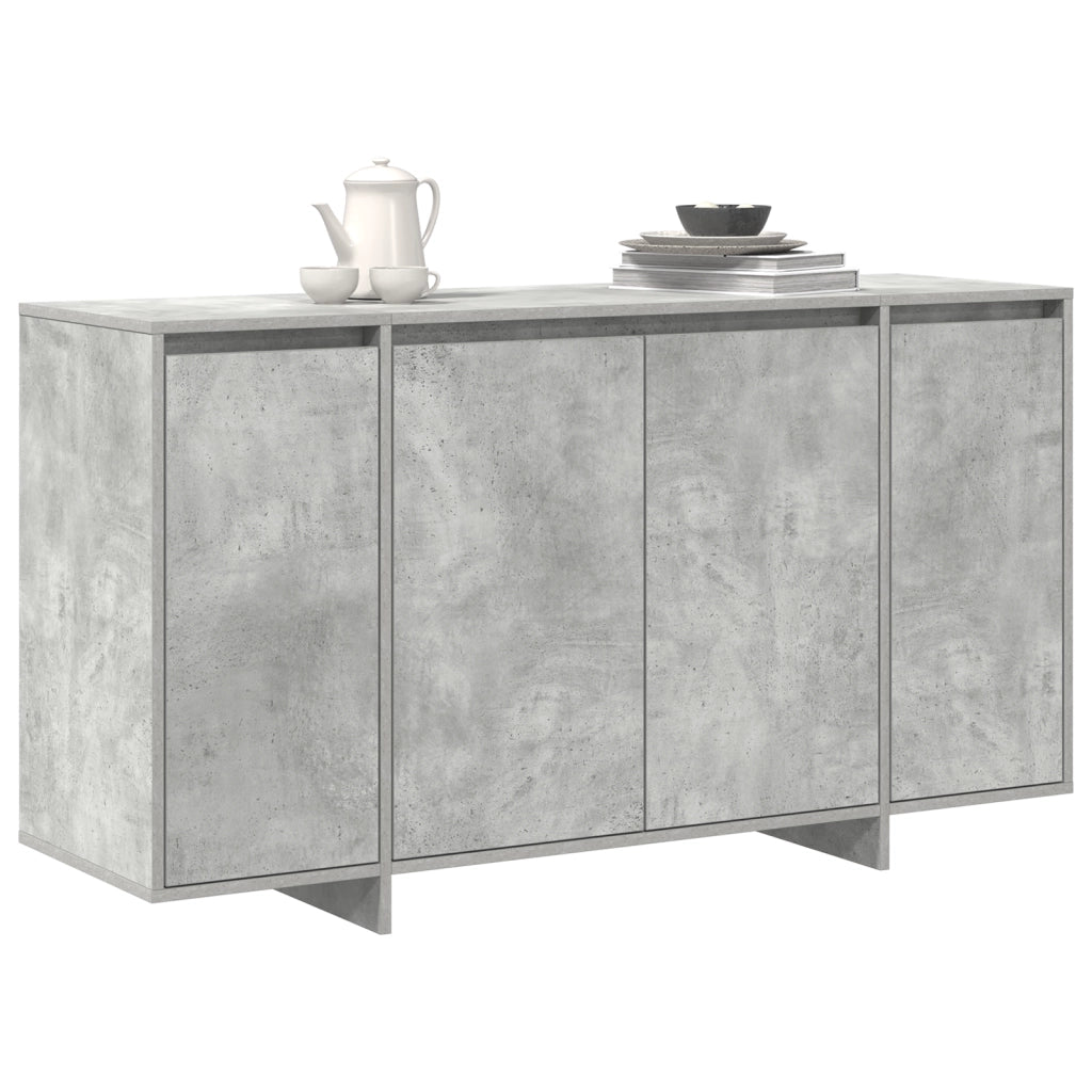 Credenza Grigia in Cemento Grigio cemento Legno ingegnerizzato