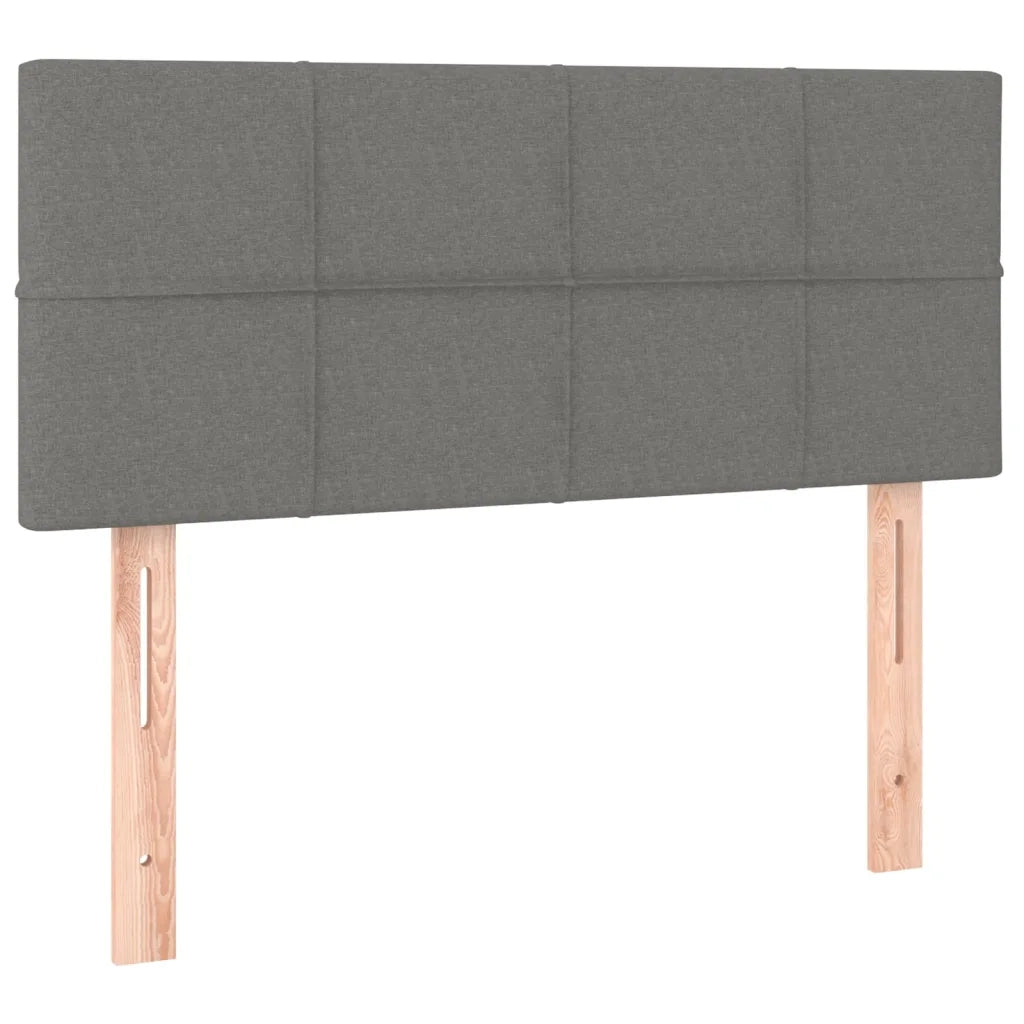 Giroletto a Molle con Materasso-Struttura Letto Grigio Scuro 100x200 cm Tessuto 656826