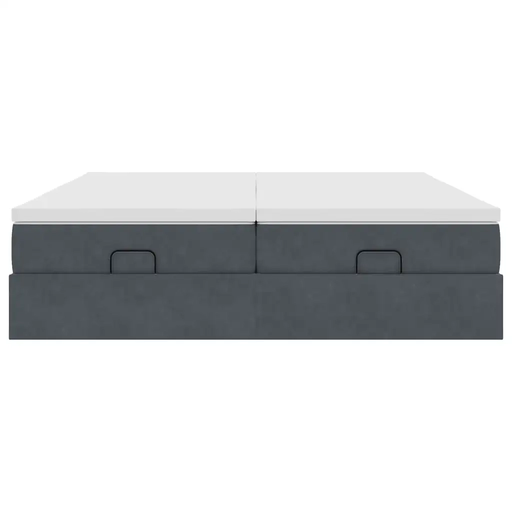 vidaXL Struttura Letto Pouf con Materassi 160x200 cm in Velluto