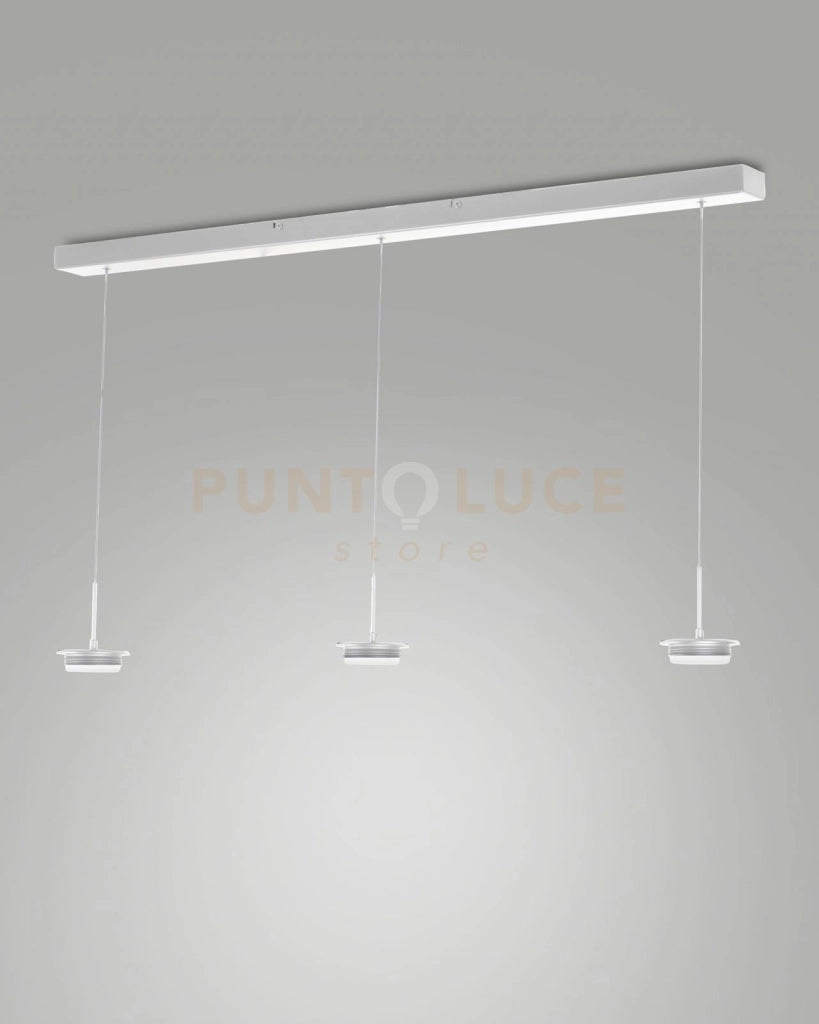 3805-48-102 MONTATURA BIANCA COMPLETA LINEARE CCT 2700K - 3000K - 4000K-  42W - 4530 lm 3 LCUI DIMMERABILE