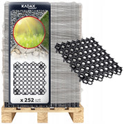 Griglia di protezione per prato KADAX Geogrid 50x50x3,5 per giardino, 530 tonnellate/m2 su pallet