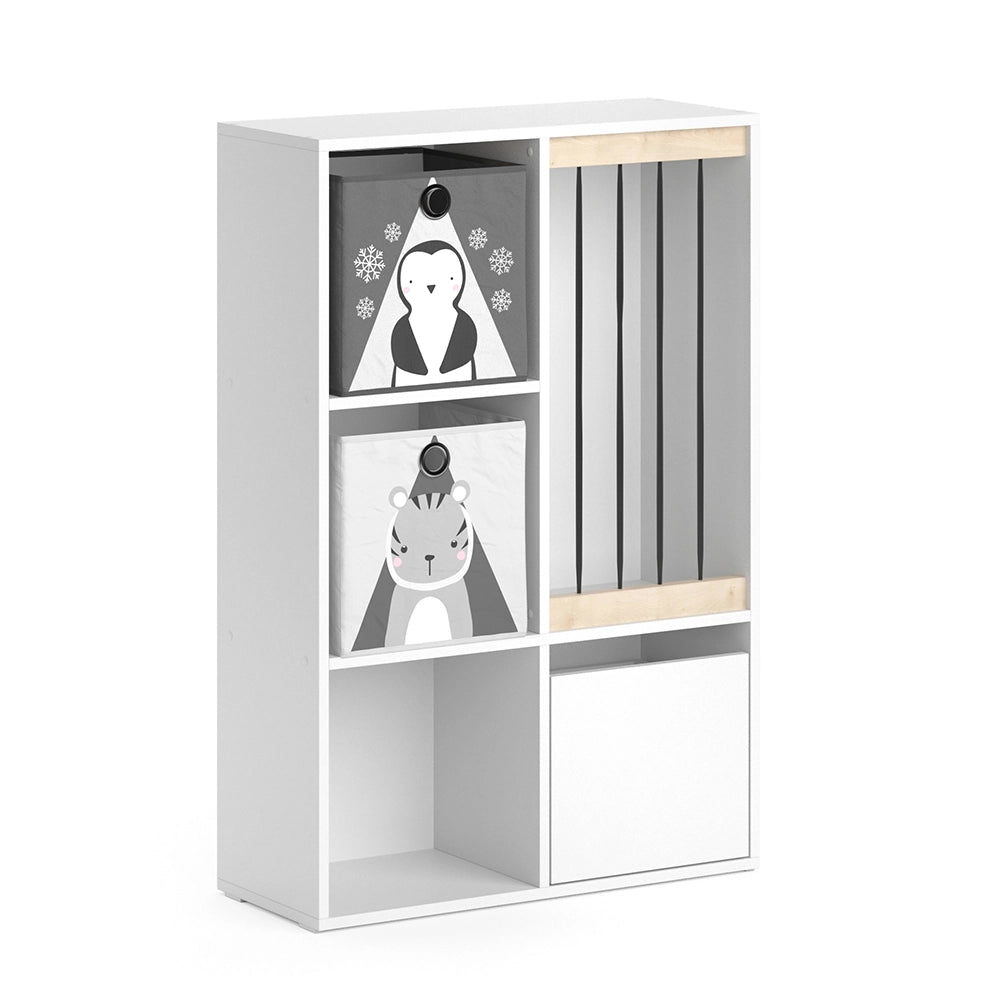 Vicco Libreria bambini Bianco 29.2 x 107.8 cm con 2 scatole pieghevoli opt.5