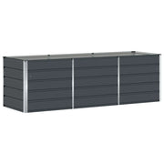 Fioriera | Cassetta per fiori | Vaso Antracite 240 x 80 x 75 cm Acciaio
