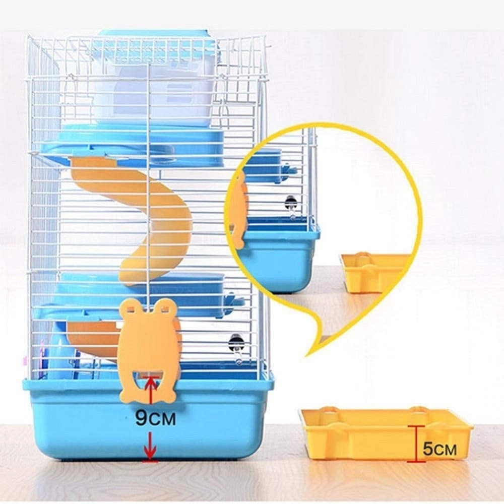Trade Shop - Gabbia Per Criceti Criceto Portatile Casa A Più Livelli In Plastica 23x17x45 Cm -