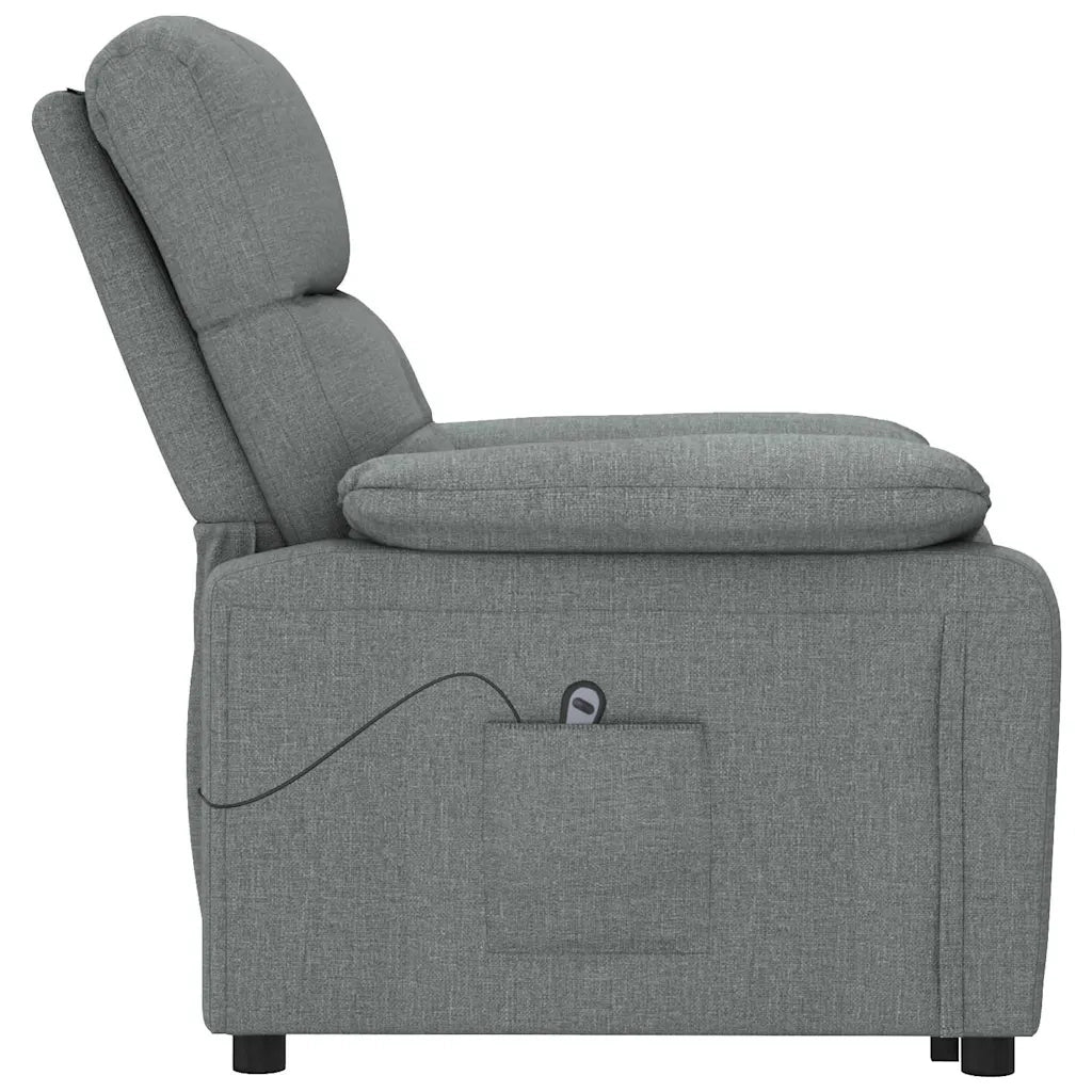 Poltrona Elettrica Reclinabile-Divano Sedia Grigio Scuro in Tessuto 964549