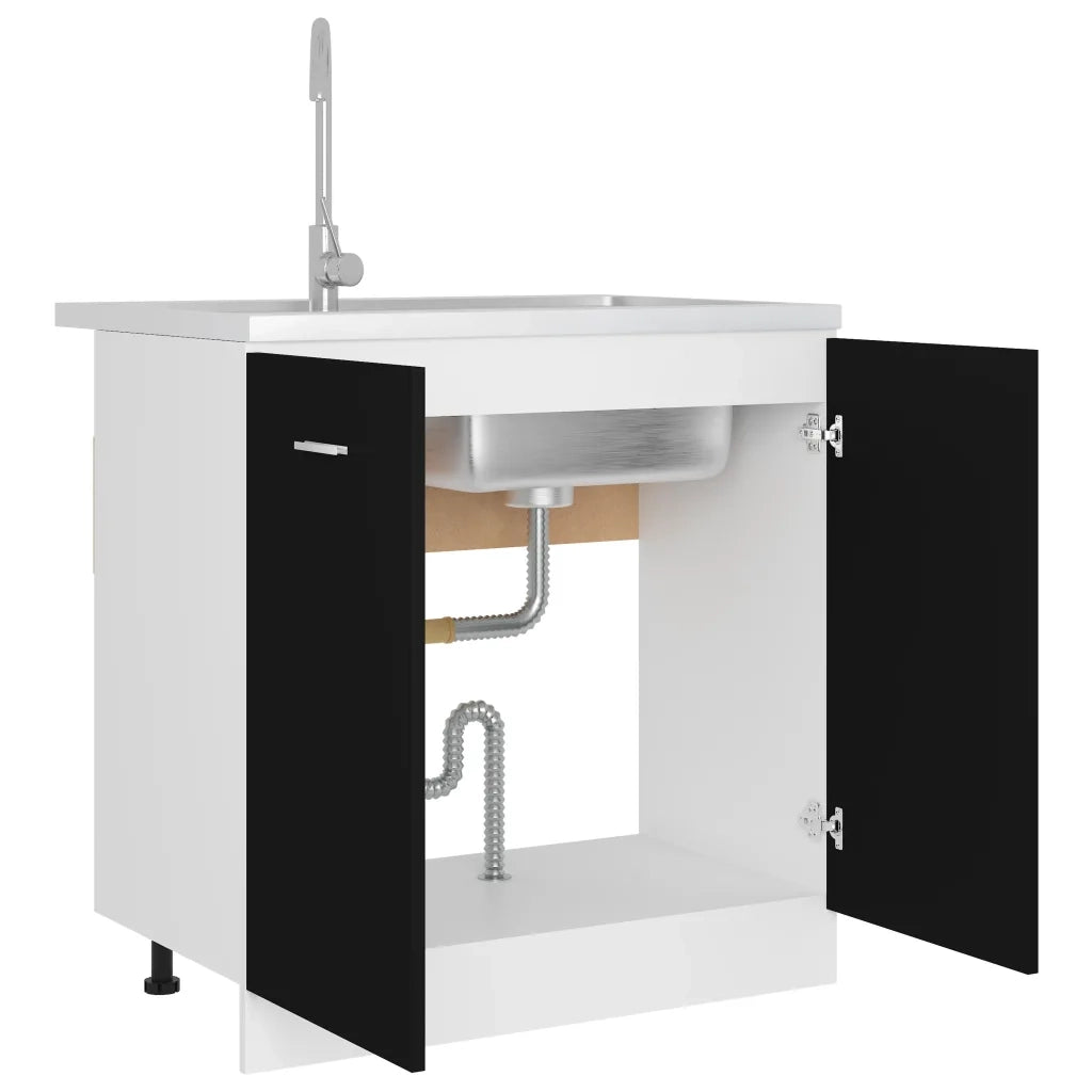 Mobile Sottolavello “Lyon” Nero 80x46x81,5 cm 801197