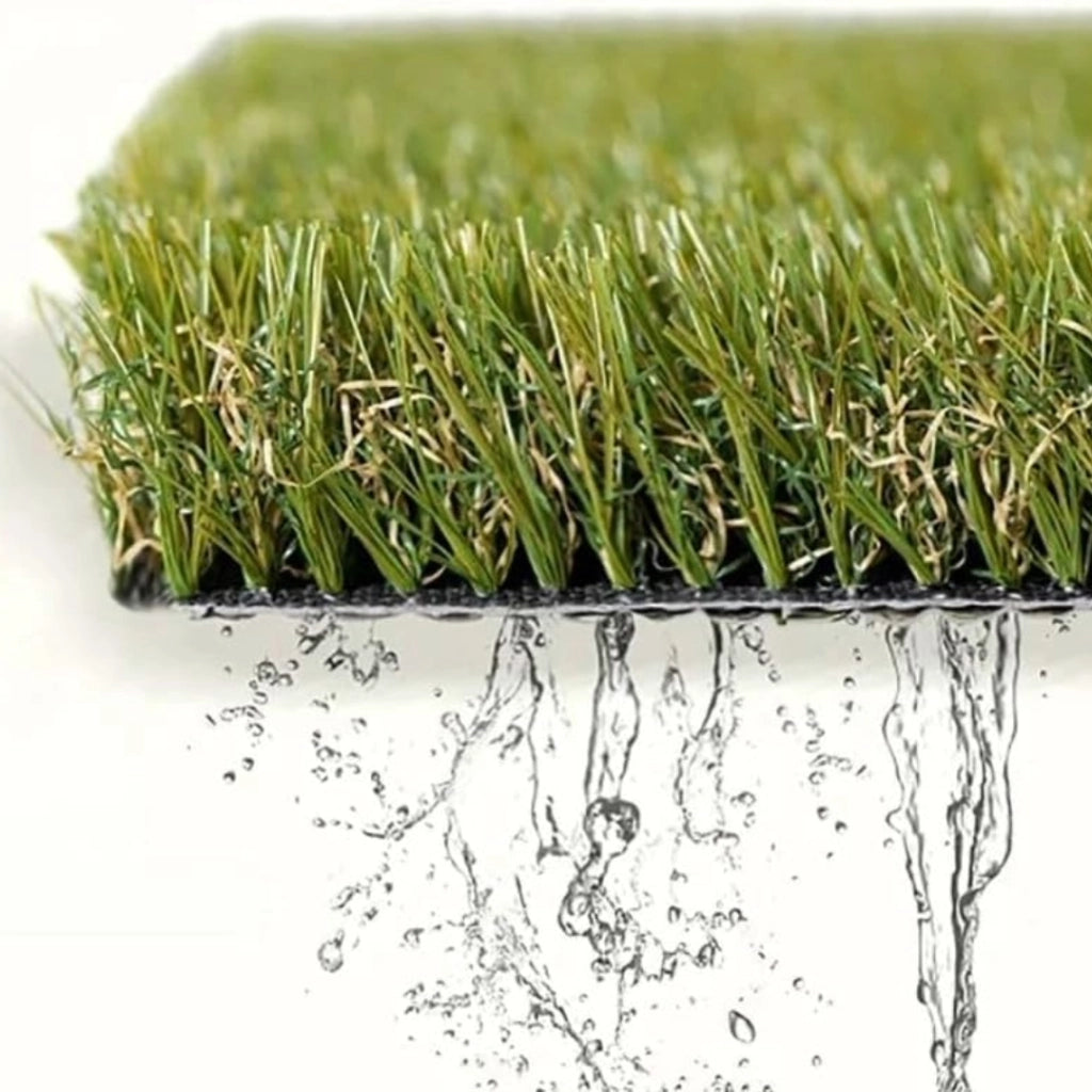 Erba Sintetica per Giardino 30 mm 2x25m Fondo Drenante Verde