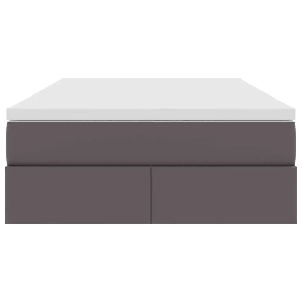 Letto con contenitore e materasso Grigio 120 x 200 cm