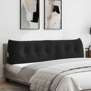 Cuscino per Schiena Nero 180 x 24 x 50 cm Velluto 42014580