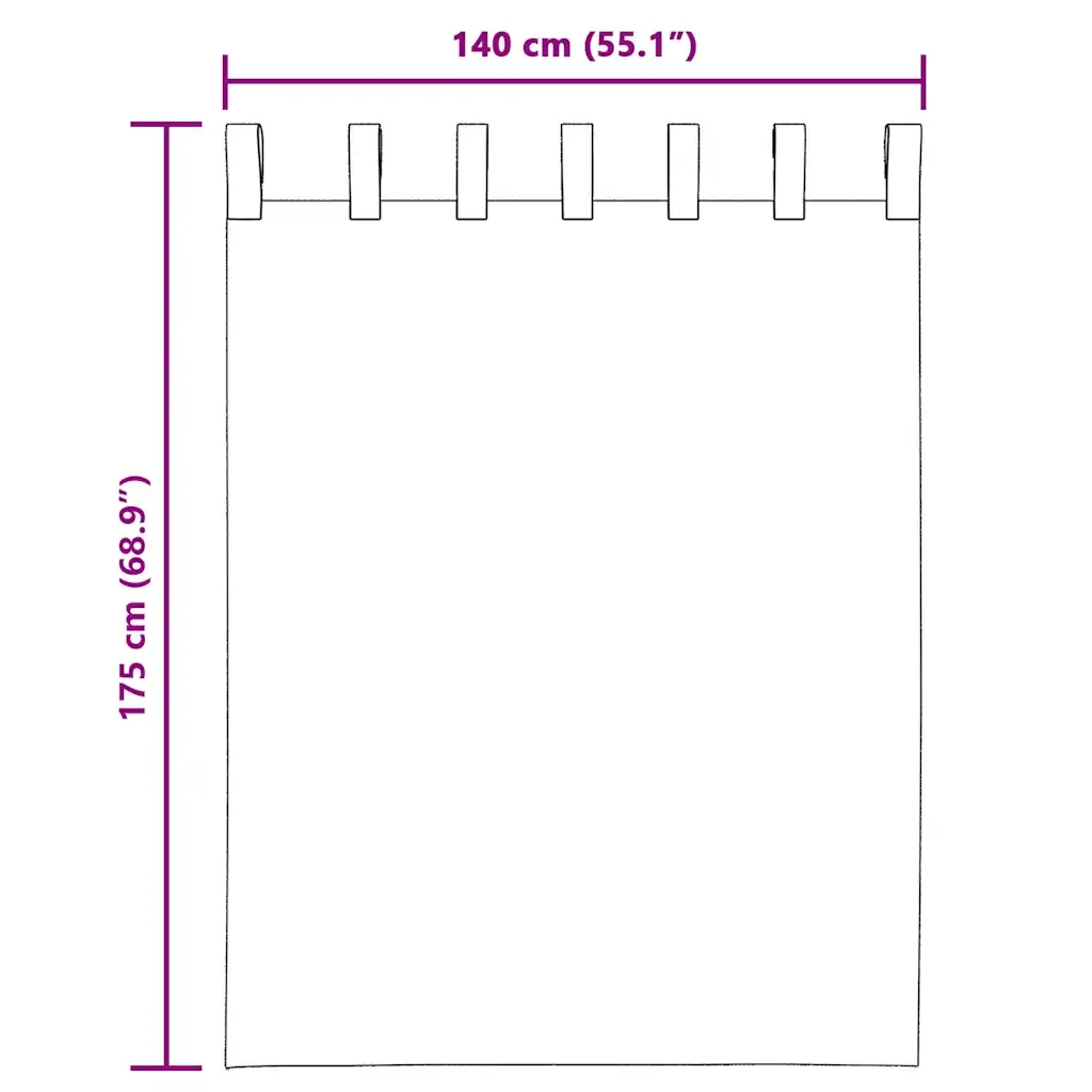 Tende in Voile con Passanti 2 pz Rosa Chiaro 140x175 cm 4102277