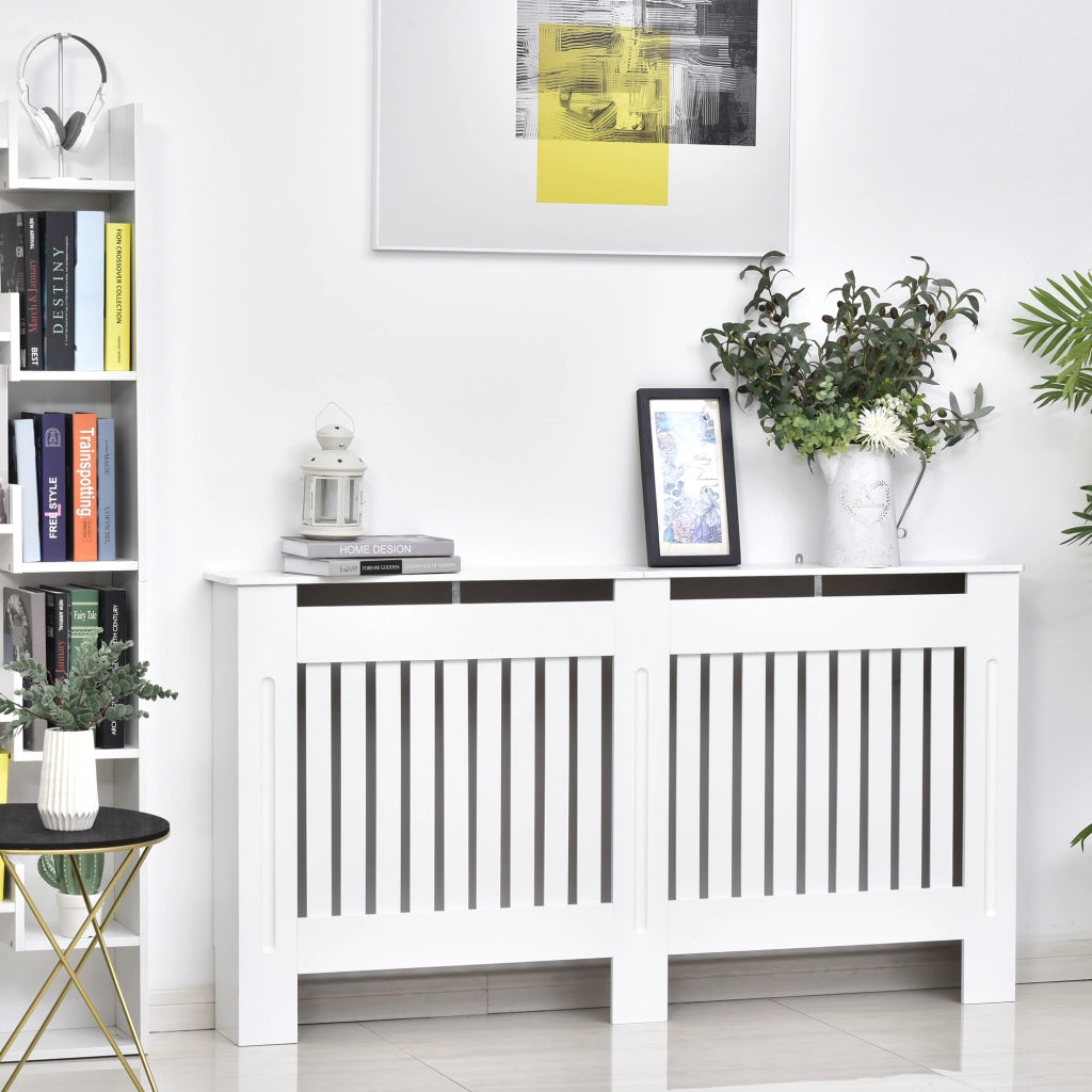 Copritermosifone a Doghe in MDF ¨C Zephmum ¨C Bianco 152x19x81 cm
