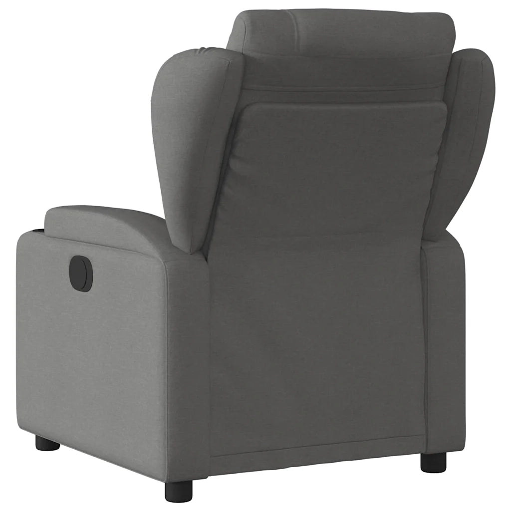 Divano Sedia-Poltrona Reclinabile Massaggio Elettrica Grigio Scuro Tessuto 752861