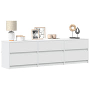 vidaXL Mobile Porta TV con LED Bianco 180x34x50cm in Truciolato