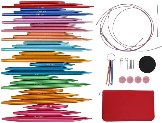 Set di Breini 33 pezzi - Breini Ronde Interchangeabili - Alluminio/Acciaio Inossidabile - Diverse Dimensioni 3 mm a 8 mm - Casa - Inclusi Adattatori - Breinitrice