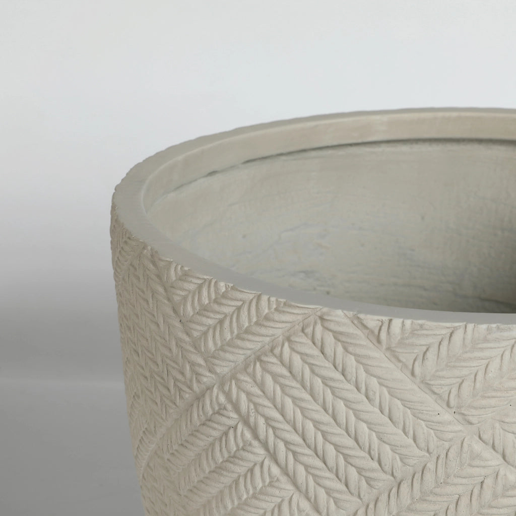 Fioriera a più livelli con fori di drenaggio dal design moderno in magnesio ossido per interni ed esterni grigio 57 × 57 × 47 cm