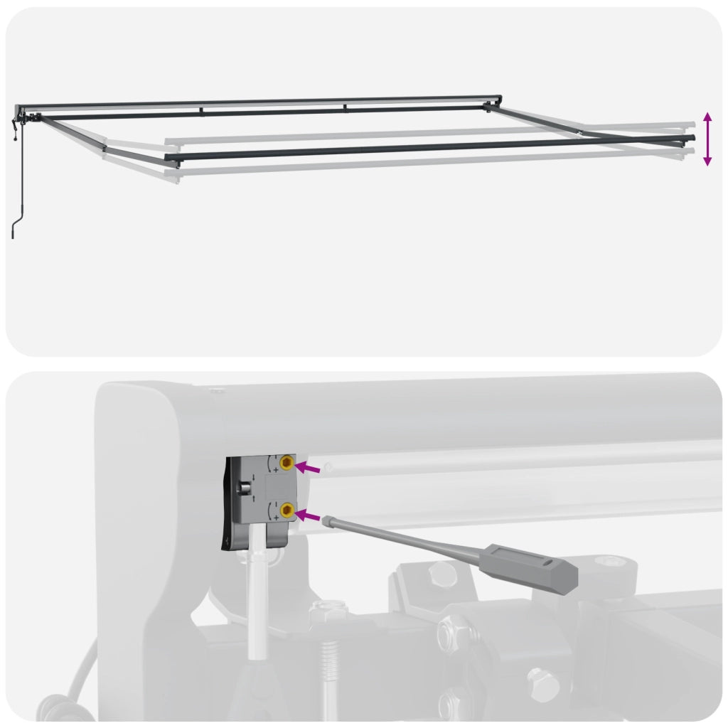 Struttura Tenda Elettrica Semi-Cassette in Metallo