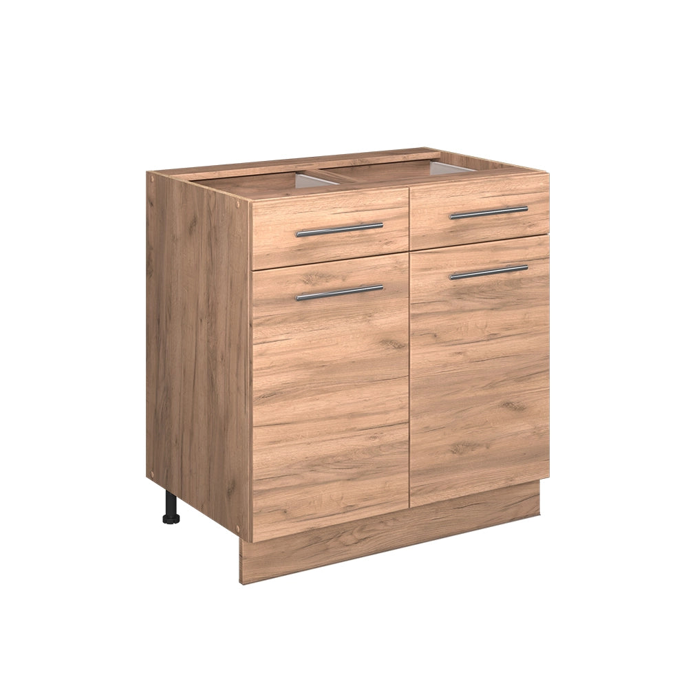 Vicco Mobiletto base per cucina Quercia dorata 80 cm , PL Marmo