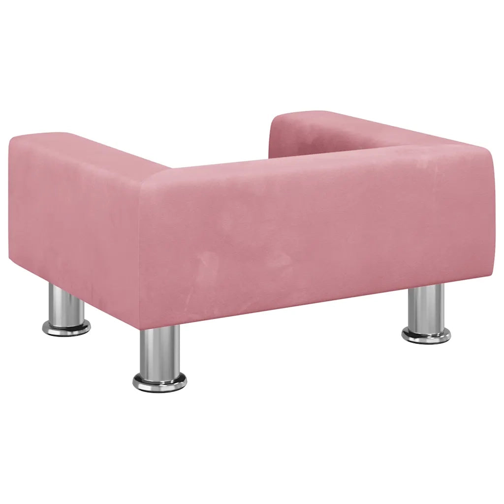 Lettino per Cani Rosa 50x40x26,5 cm in Velluto CFW5601926