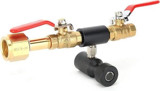 Adattatore cilindro CO2 doppio pistone CGA320 con valvola ASA Soda Black