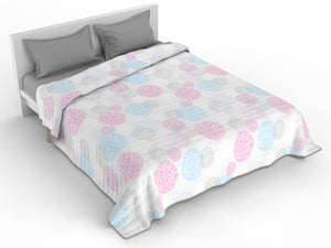 Trapuntino Singolo Doubleface con Stampa Molecole