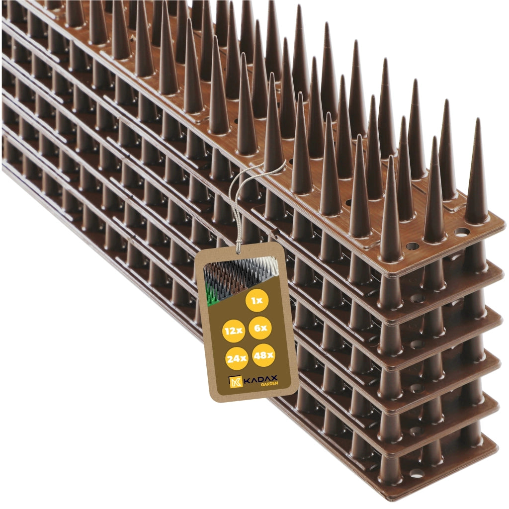 Punte anti-piccioni KADAX, 51 cm, in plastica densa e resistente, 6 pezzi